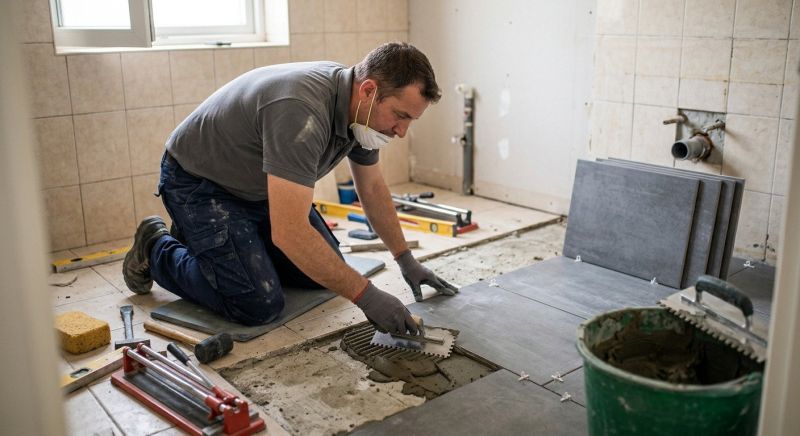 Tile Floor Installation